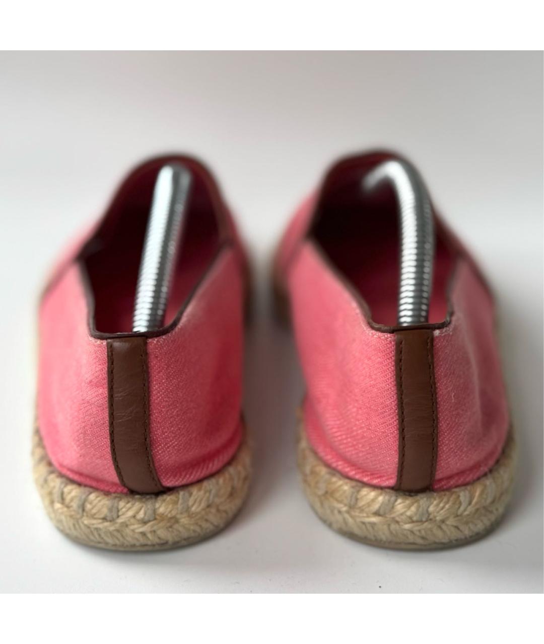 LOUIS VUITTON Коралловые текстильные эспадрильи, фото 4