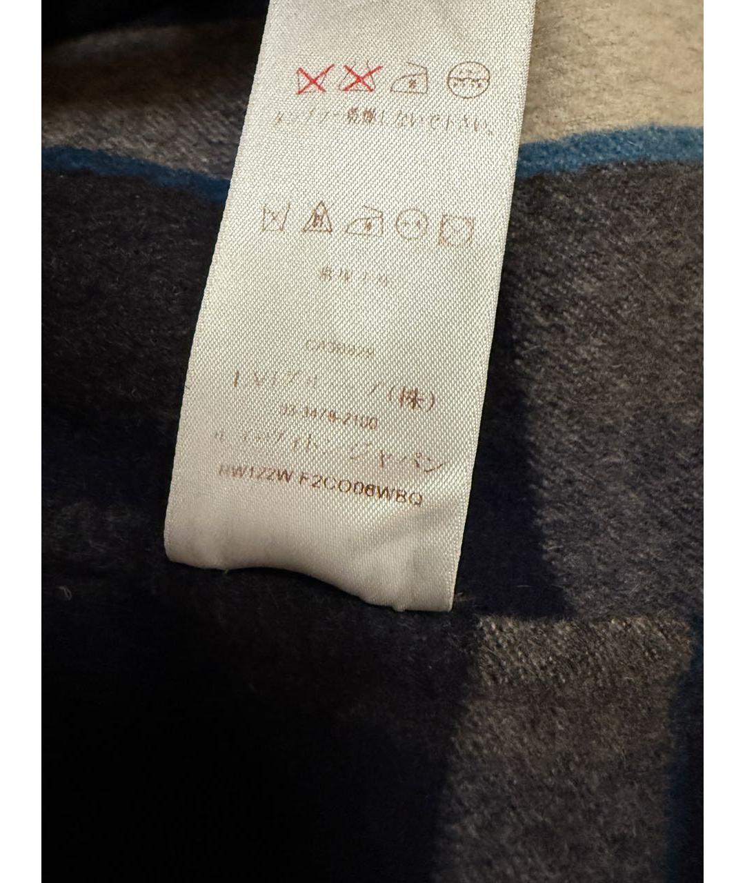LOUIS VUITTON Темно-синее шерстяное пальто, фото 7