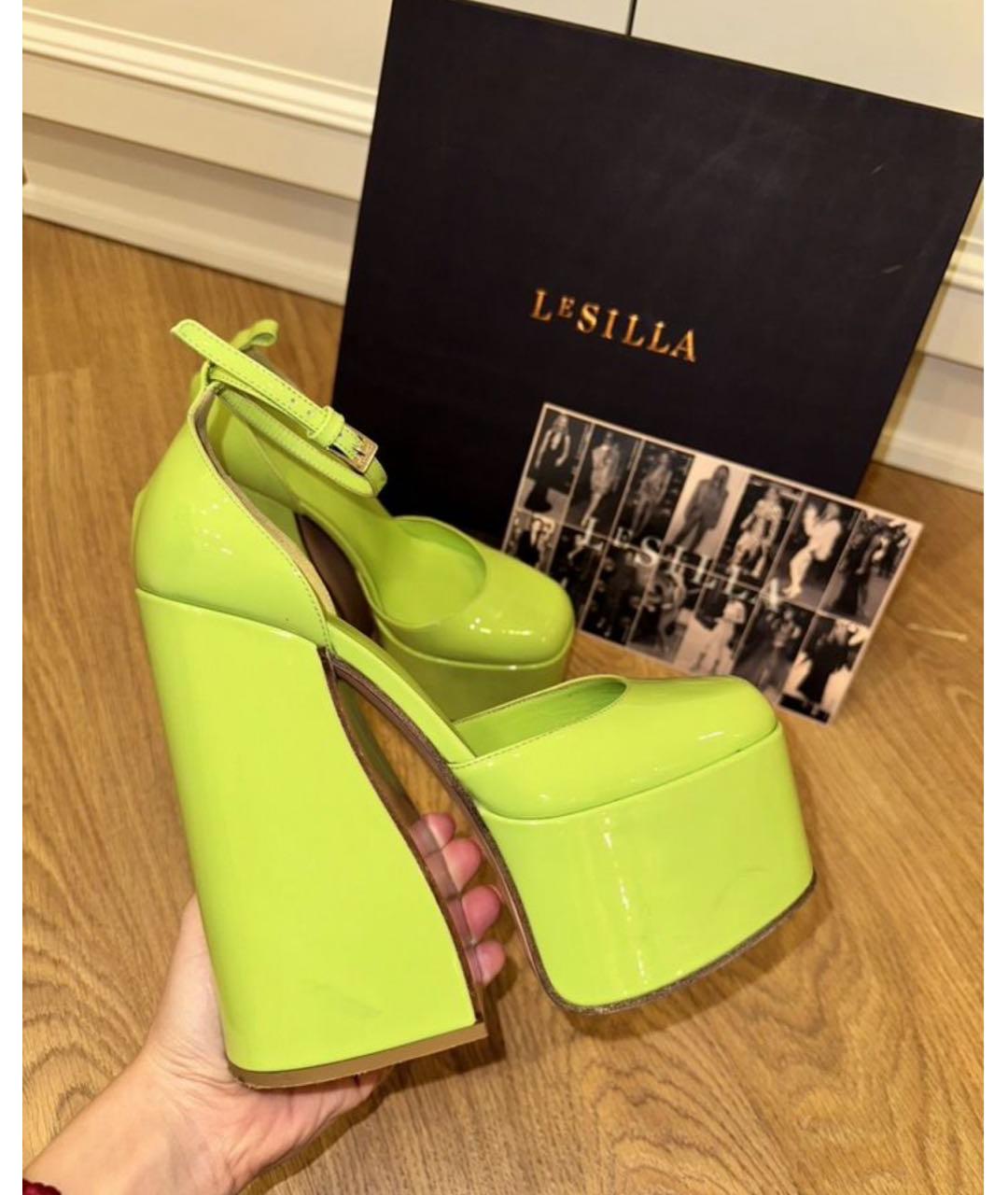 LE SILLA Салатовые туфли из лакированной кожи, фото 9