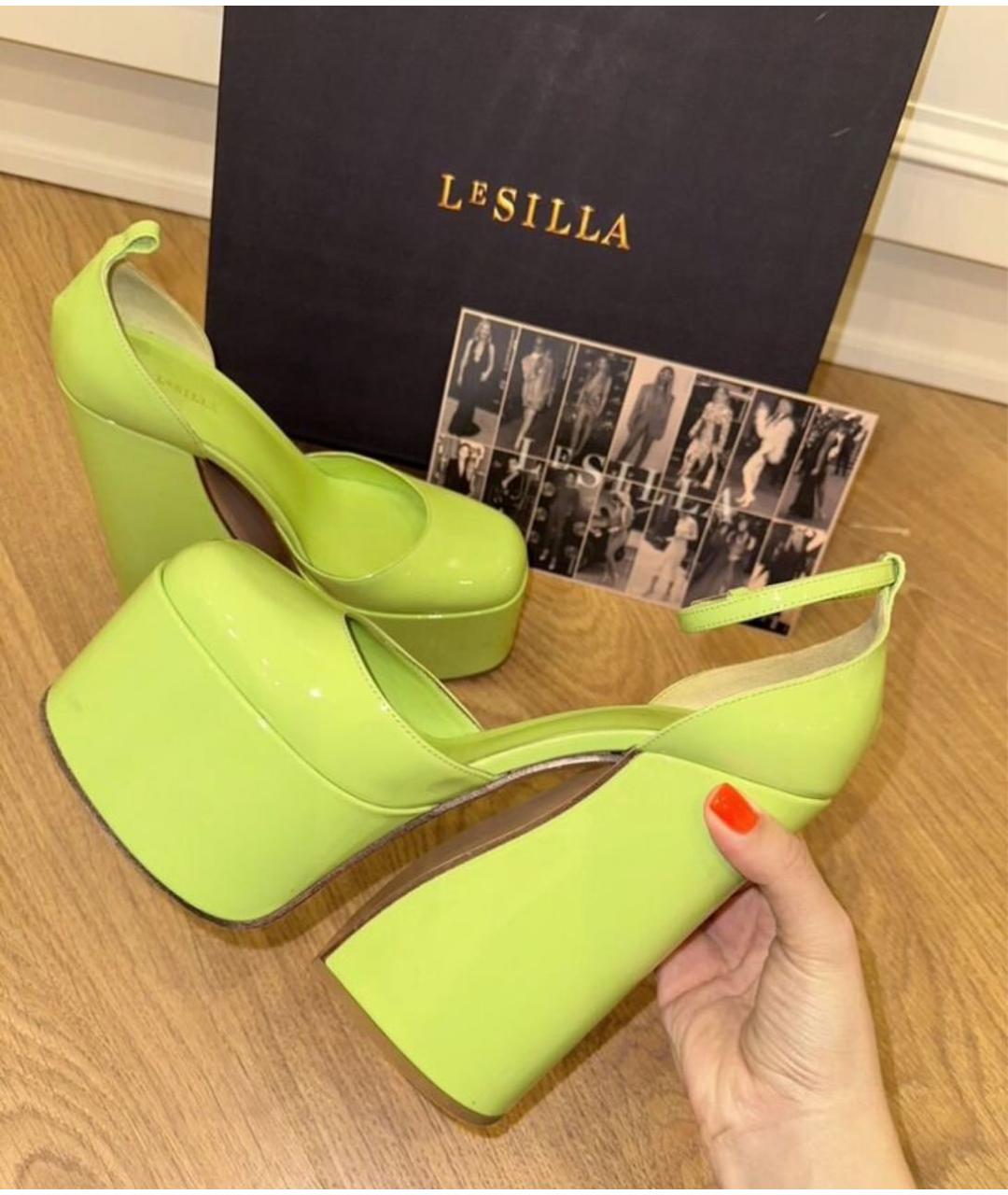 LE SILLA Салатовые туфли из лакированной кожи, фото 8