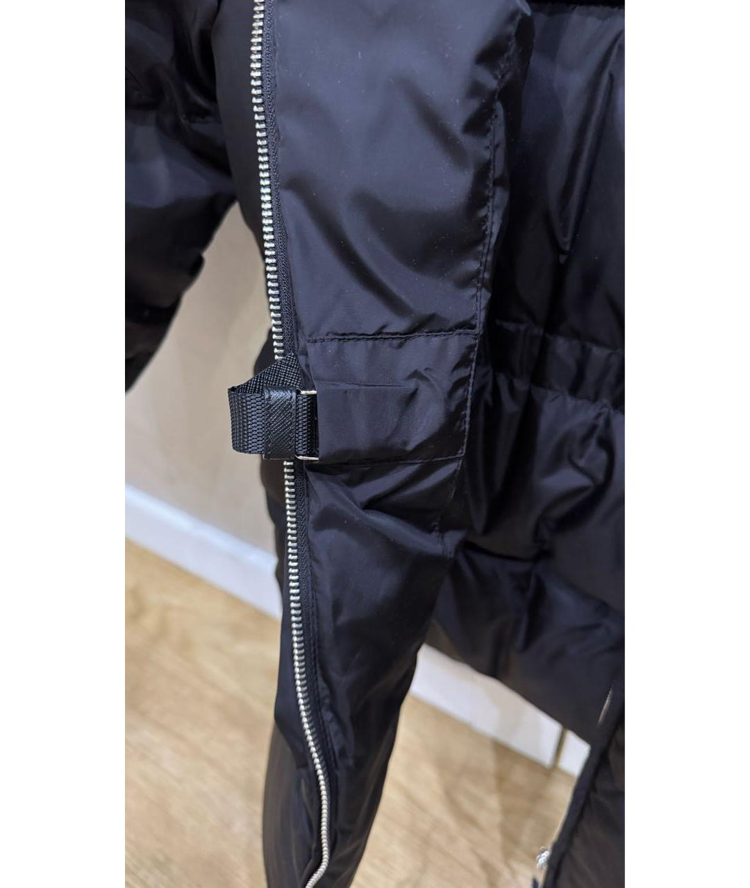 PRADA Черный полиэстеровый пуховик, фото 7