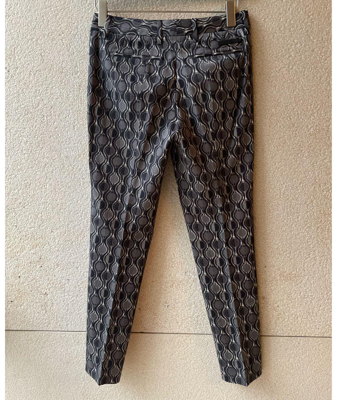 PRADA Серые шерстяные брюки узкие, фото 2