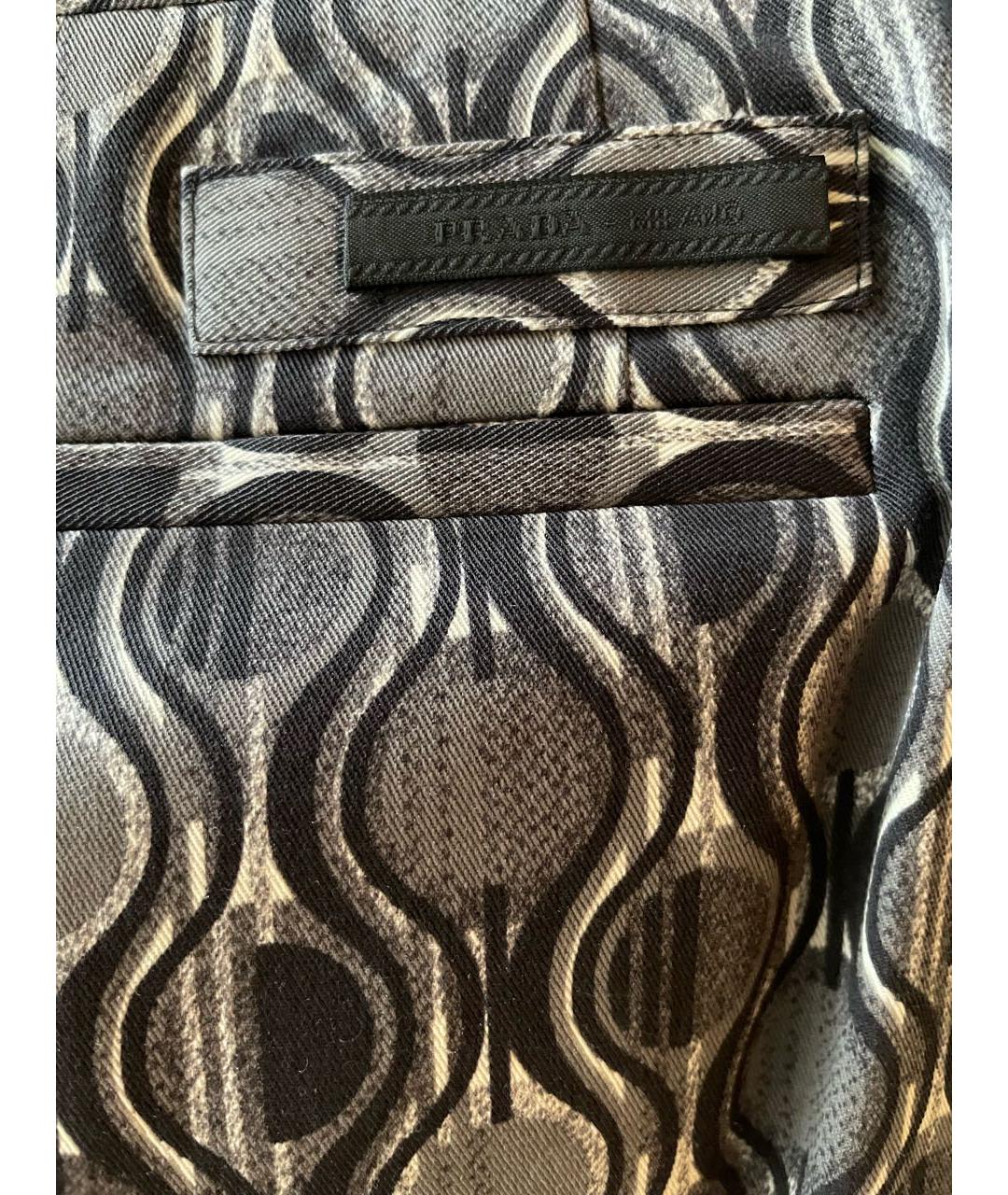 PRADA Серые шерстяные брюки узкие, фото 6