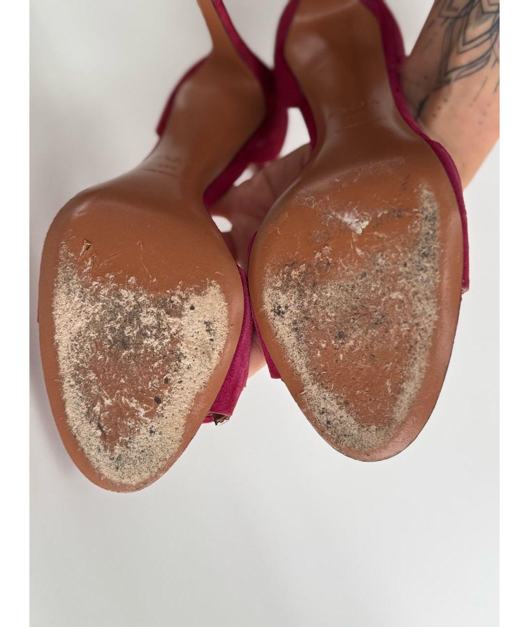ALAIA Фуксия замшевые босоножки, фото 6