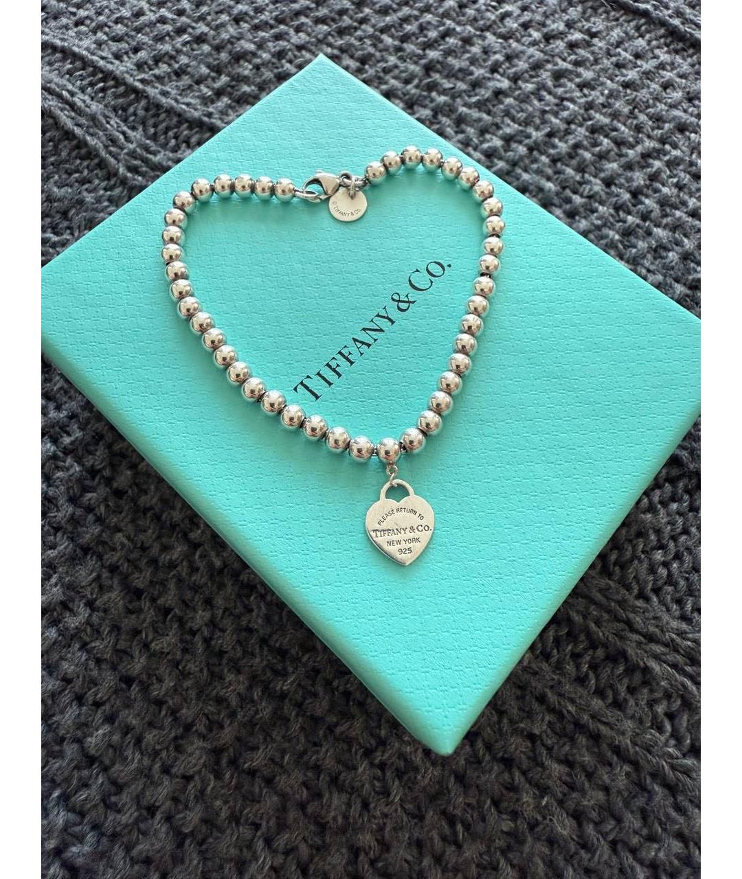 TIFFANY&CO Бирюзовый серебряный браслет, фото 5