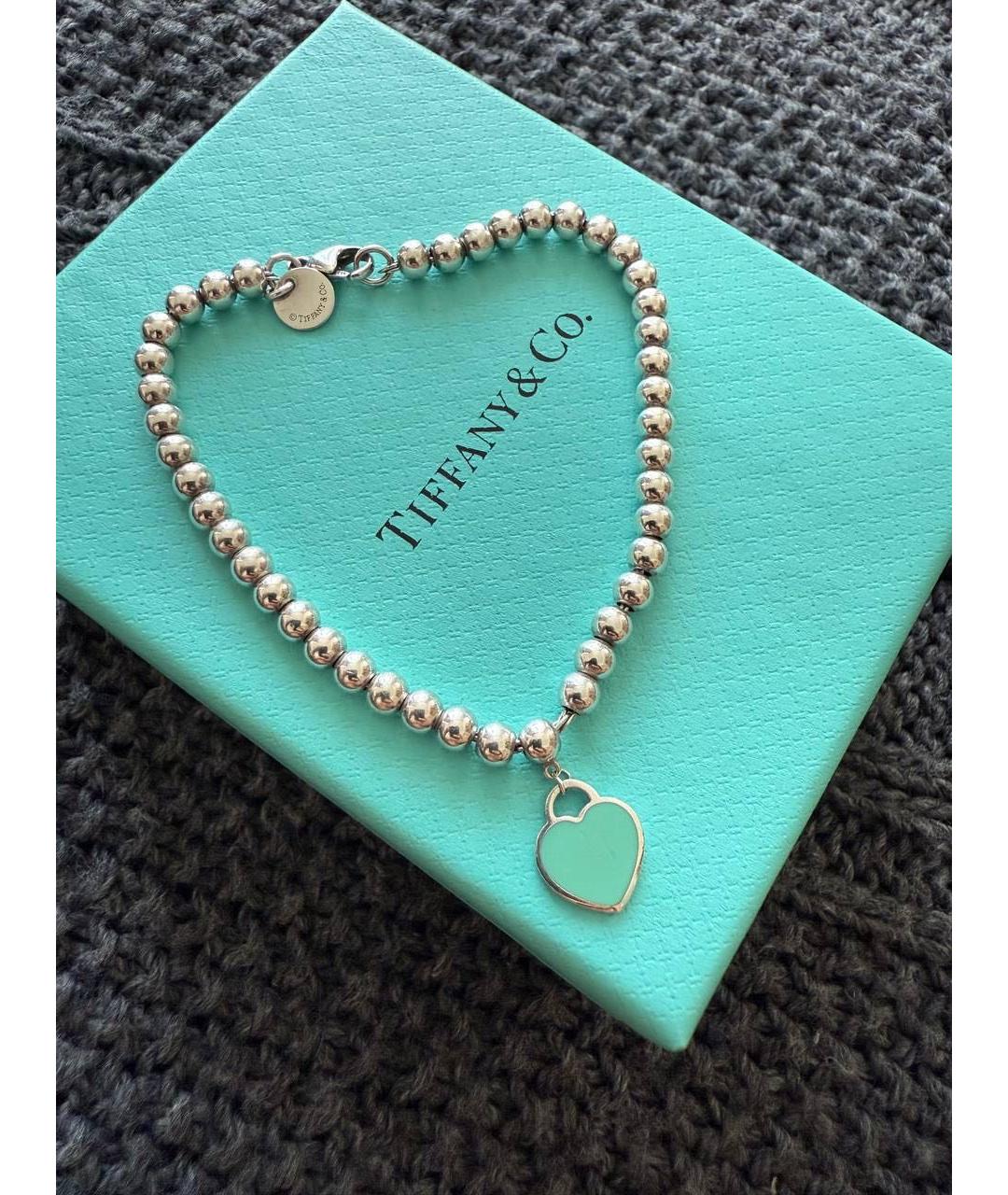 TIFFANY&CO Бирюзовый серебряный браслет, фото 2