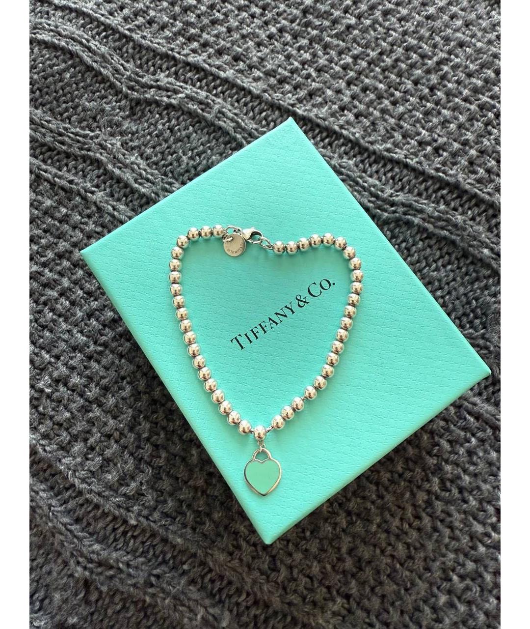 TIFFANY&CO Бирюзовый серебряный браслет, фото 6