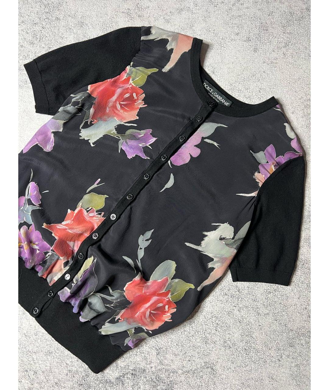 DOLCE&GABBANA Черный шерстяной кардиган, фото 3