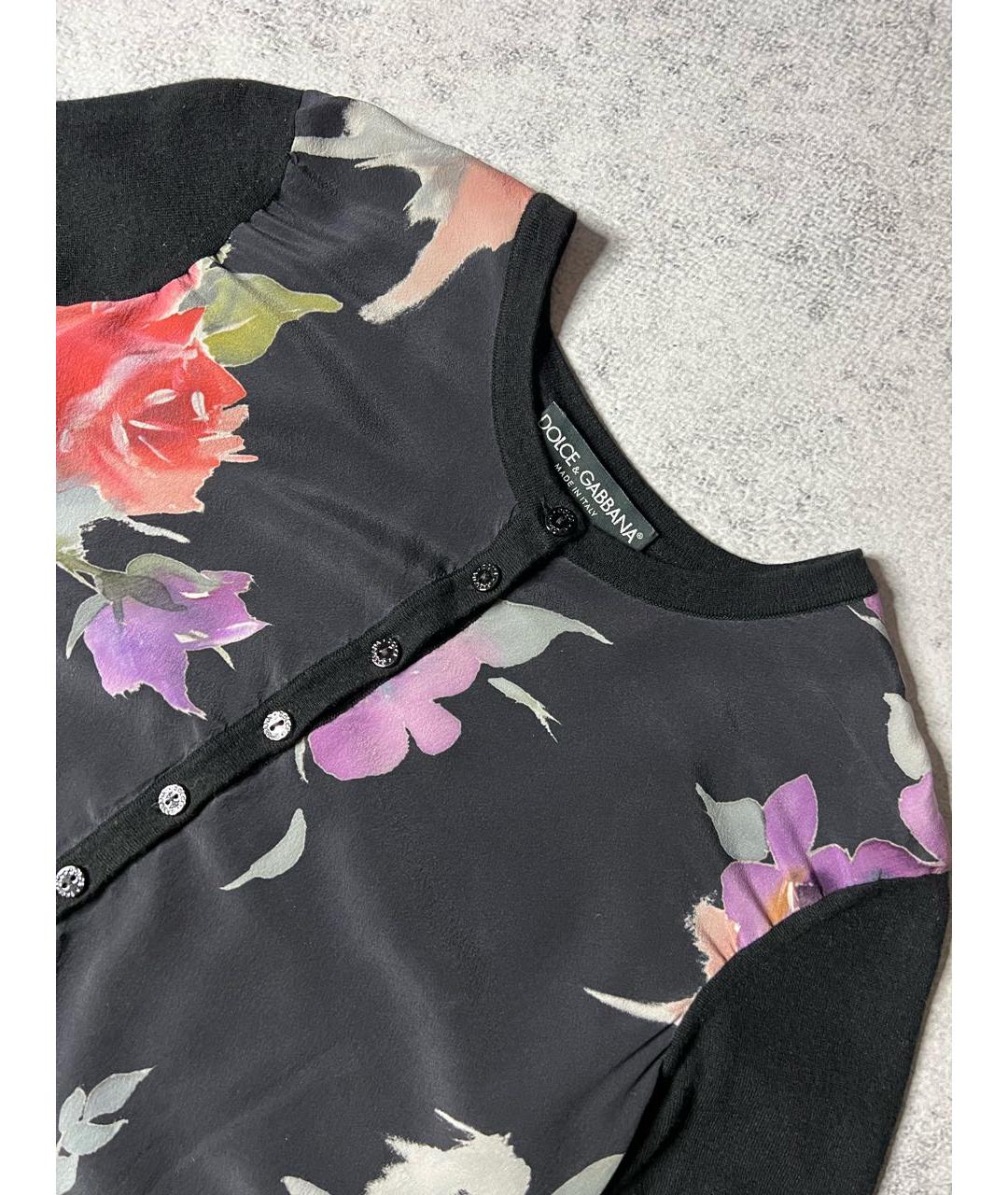 DOLCE&GABBANA Черный шерстяной кардиган, фото 4