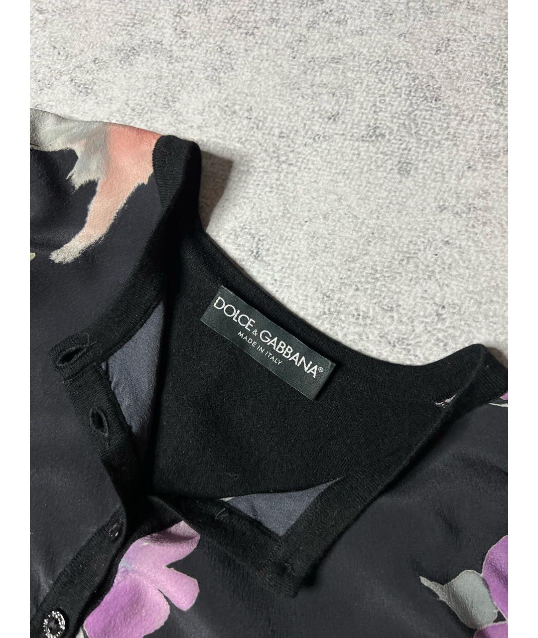 DOLCE&GABBANA Черный шерстяной кардиган, фото 6