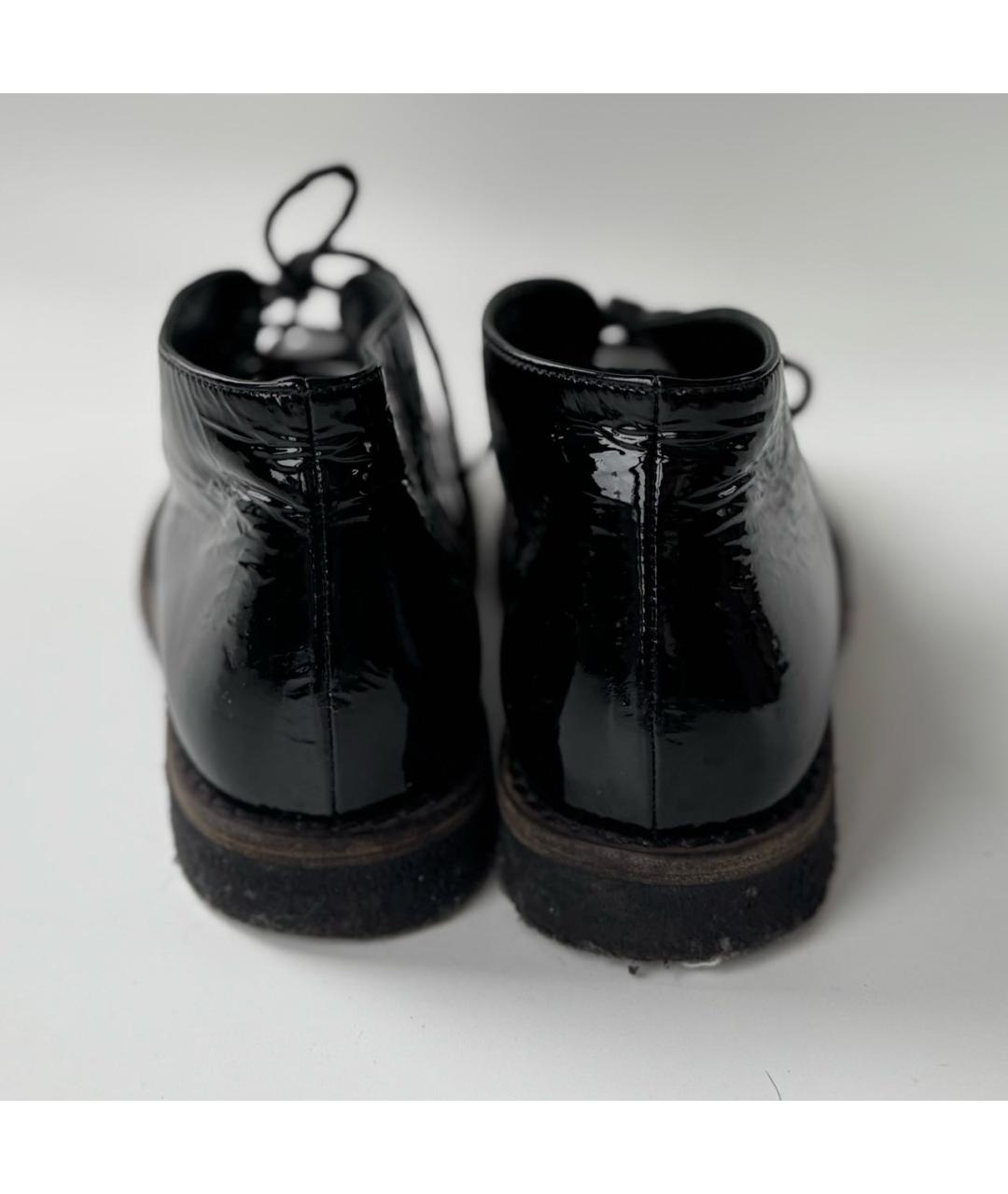 ALAIA Черные ботинки из лакированной кожи, фото 4