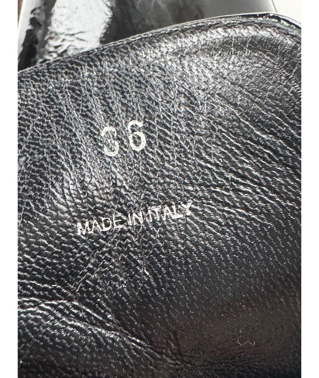 ALAIA Черные ботинки из лакированной кожи, фото 8