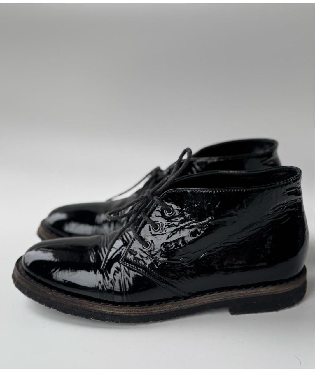 ALAIA Черные ботинки из лакированной кожи, фото 9