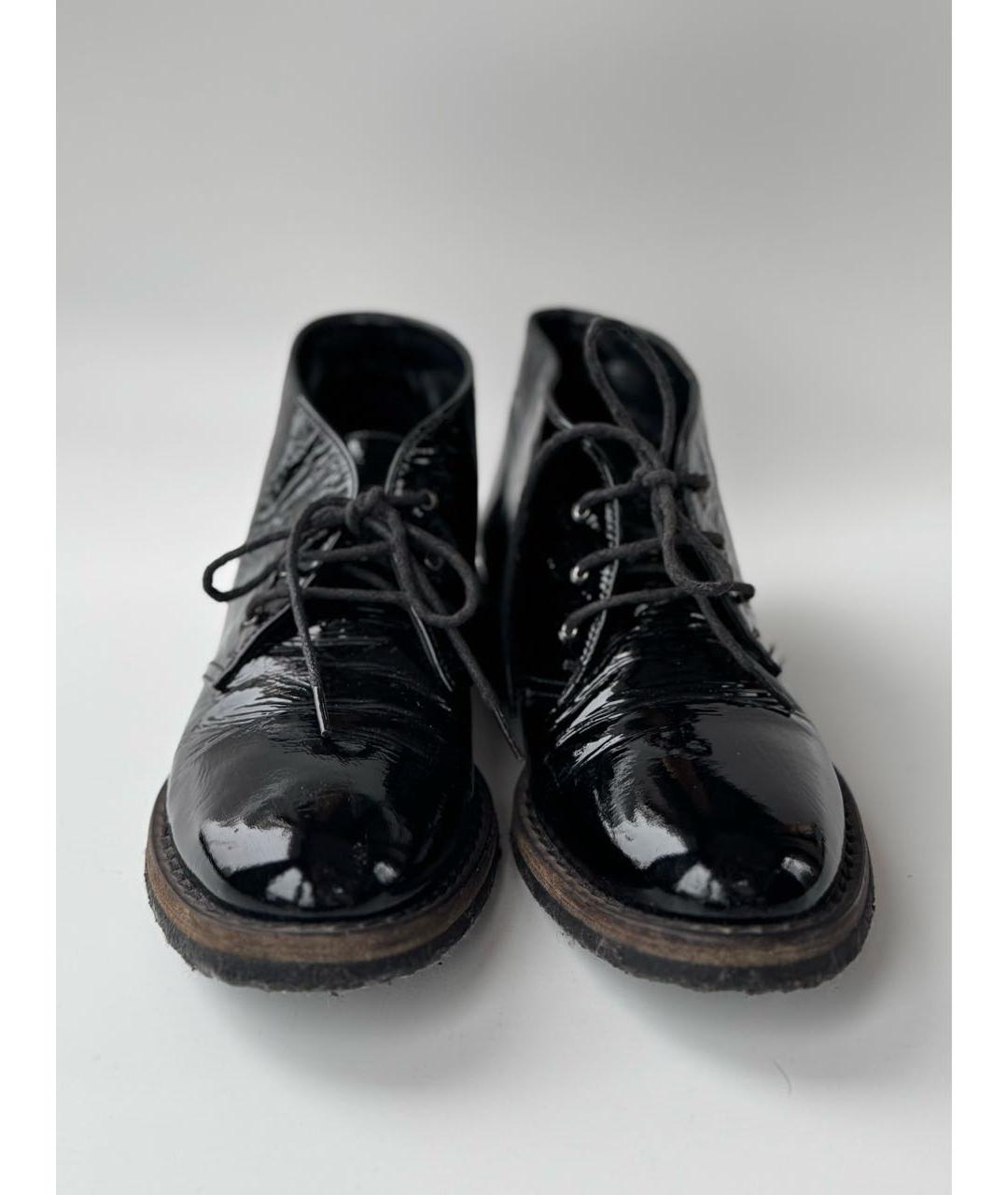 ALAIA Черные ботинки из лакированной кожи, фото 2