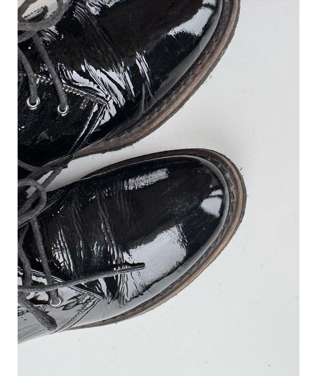 ALAIA Черные ботинки из лакированной кожи, фото 5