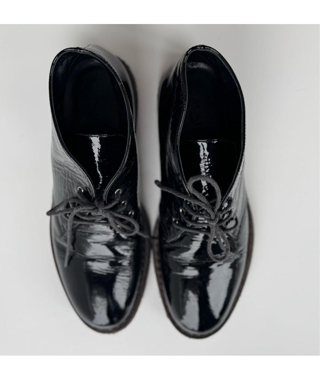 ALAIA Черные ботинки из лакированной кожи, фото 3