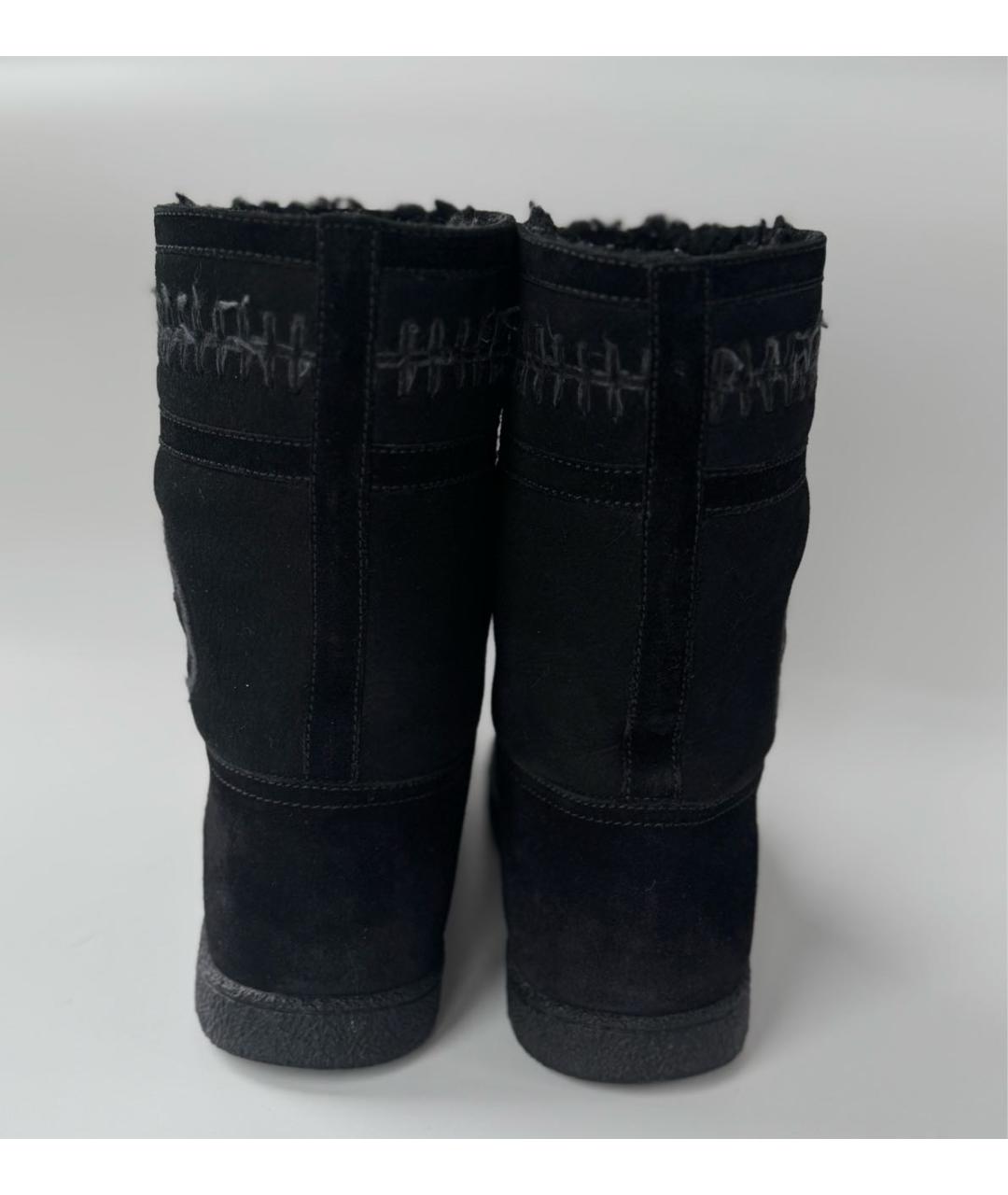CHANEL Черные замшевые полусапоги, фото 4