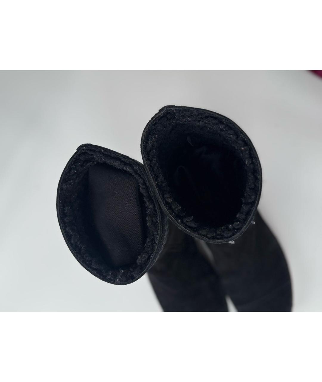CHANEL Черные замшевые полусапоги, фото 7
