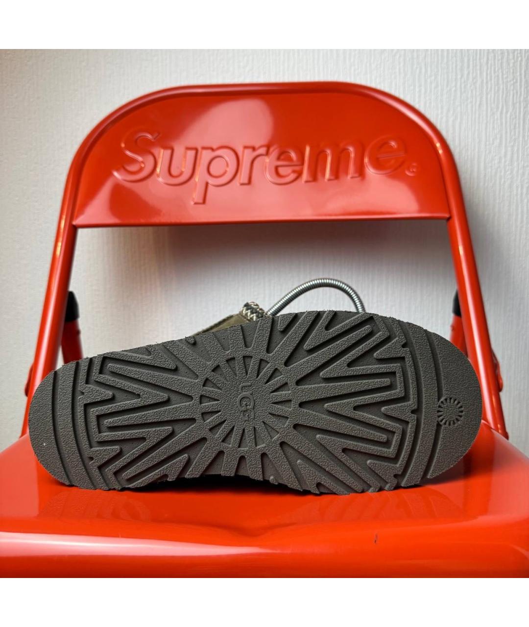 UGG AUSTRALIA Хаки замшевые полусапоги, фото 4