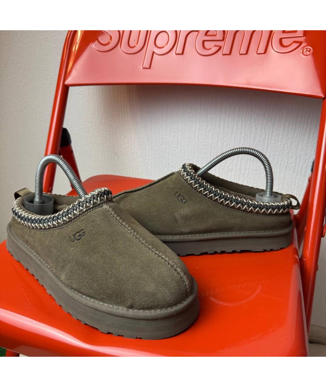 UGG AUSTRALIA Хаки замшевые полусапоги, фото 2