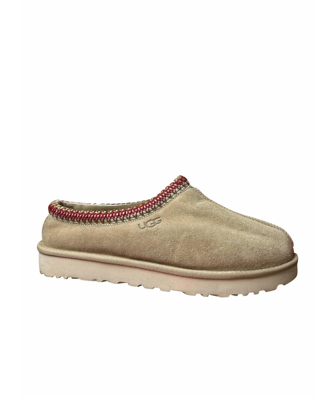 UGG AUSTRALIA Бежевые замшевые низкие ботинки, фото 1