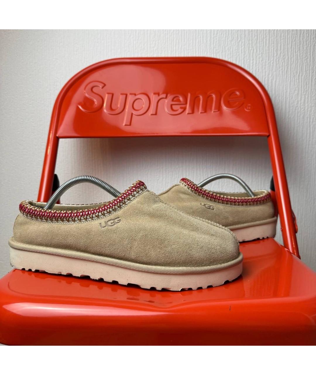 UGG AUSTRALIA Бежевые замшевые низкие ботинки, фото 6