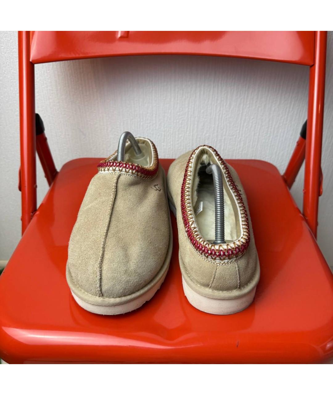 UGG AUSTRALIA Бежевые замшевые низкие ботинки, фото 4