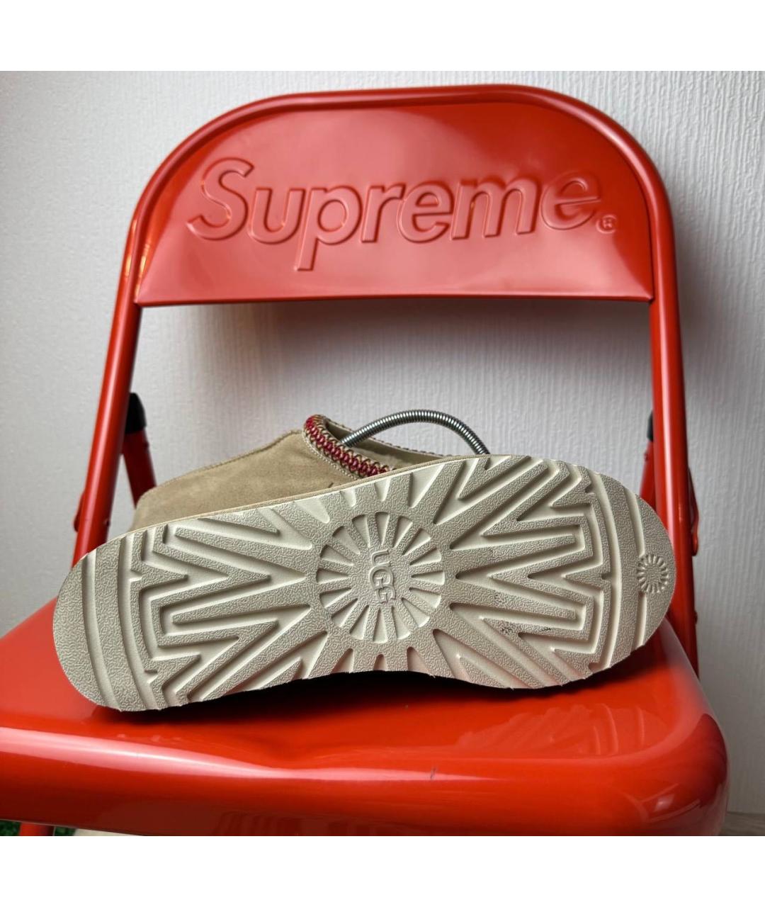 UGG AUSTRALIA Бежевые замшевые низкие ботинки, фото 5