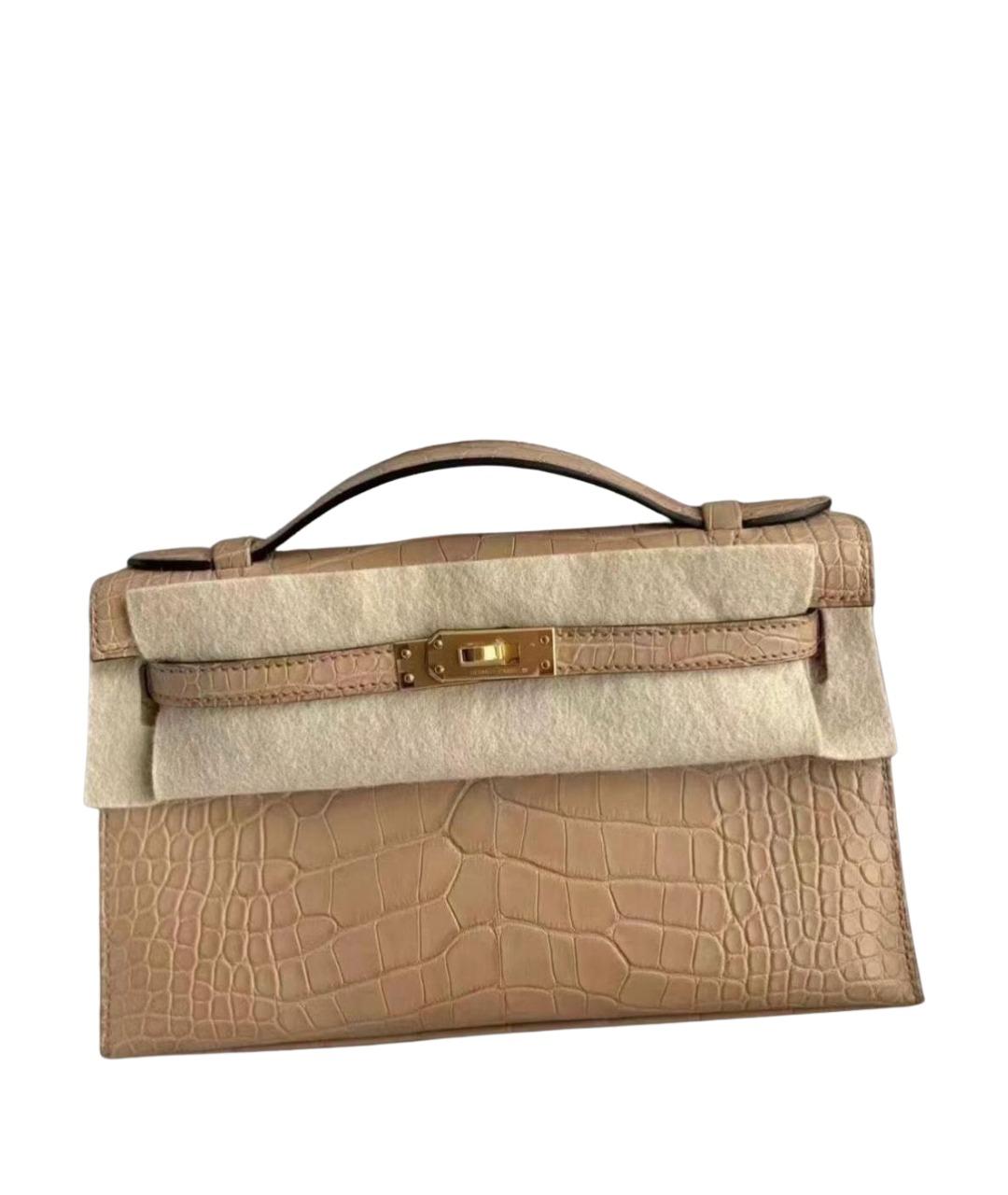 HERMES Сумка с короткими ручками из экзотической кожи, фото 1