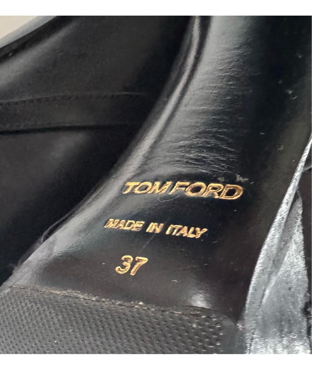 TOM FORD Черные кожаные ботильоны, фото 6
