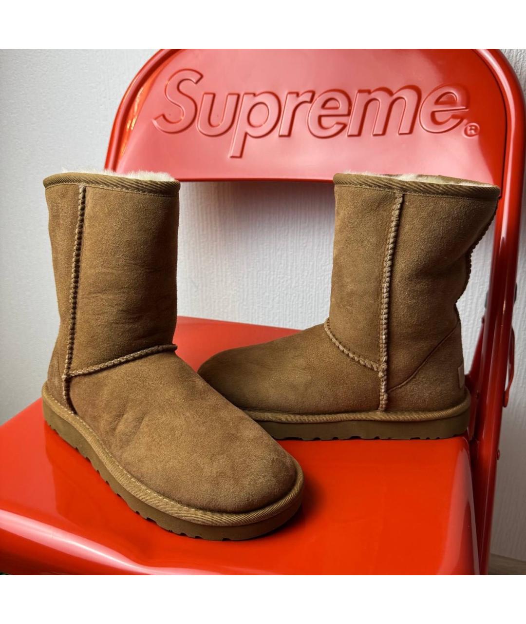 UGG AUSTRALIA Коричневые замшевые ботинки, фото 2