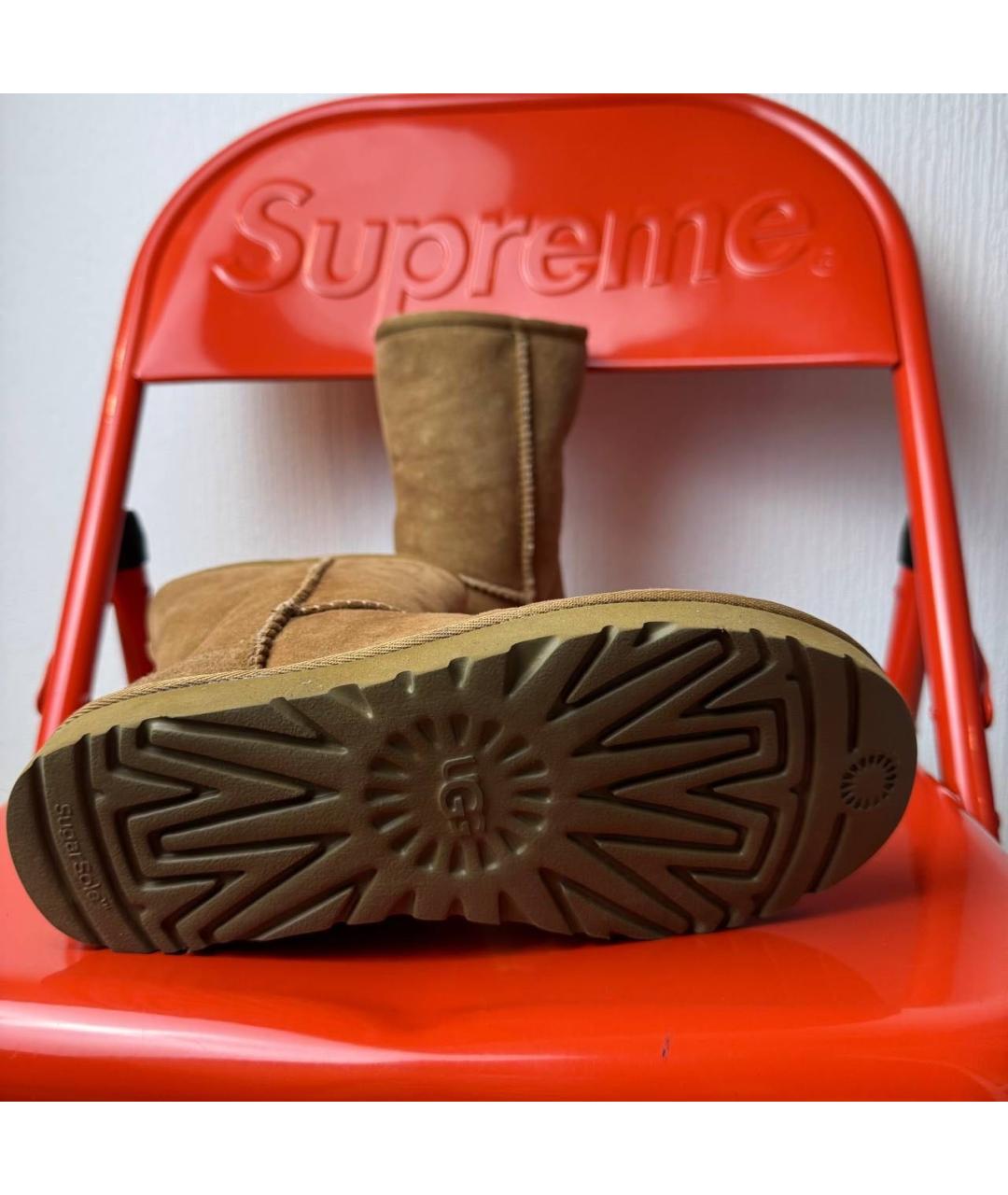 UGG AUSTRALIA Коричневые замшевые ботинки, фото 5