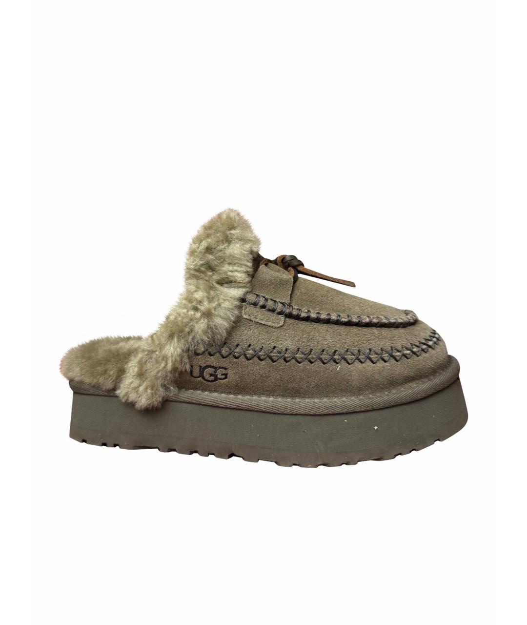 UGG AUSTRALIA Хаки замшевые полусапоги, фото 1