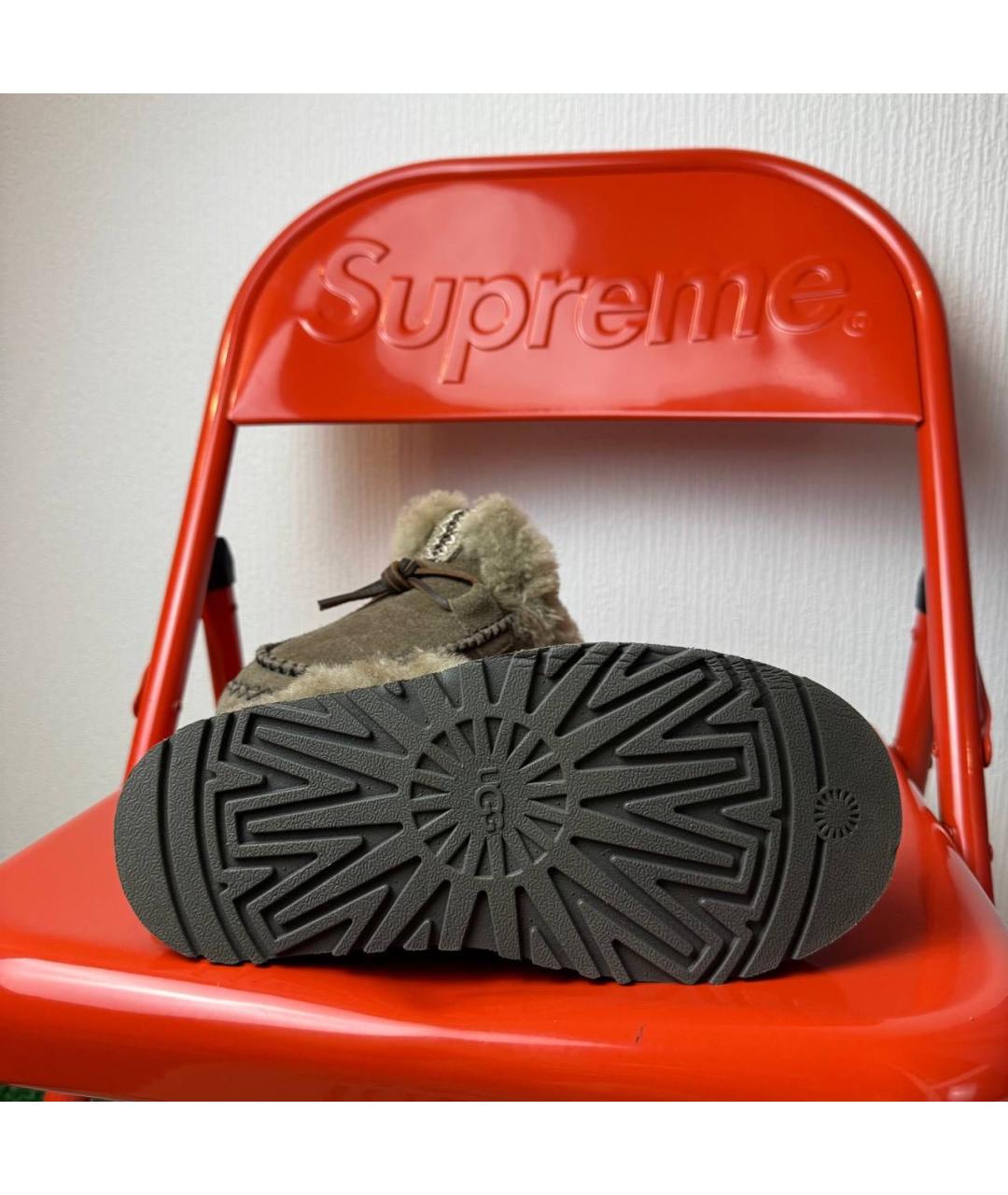 UGG AUSTRALIA Хаки замшевые полусапоги, фото 5