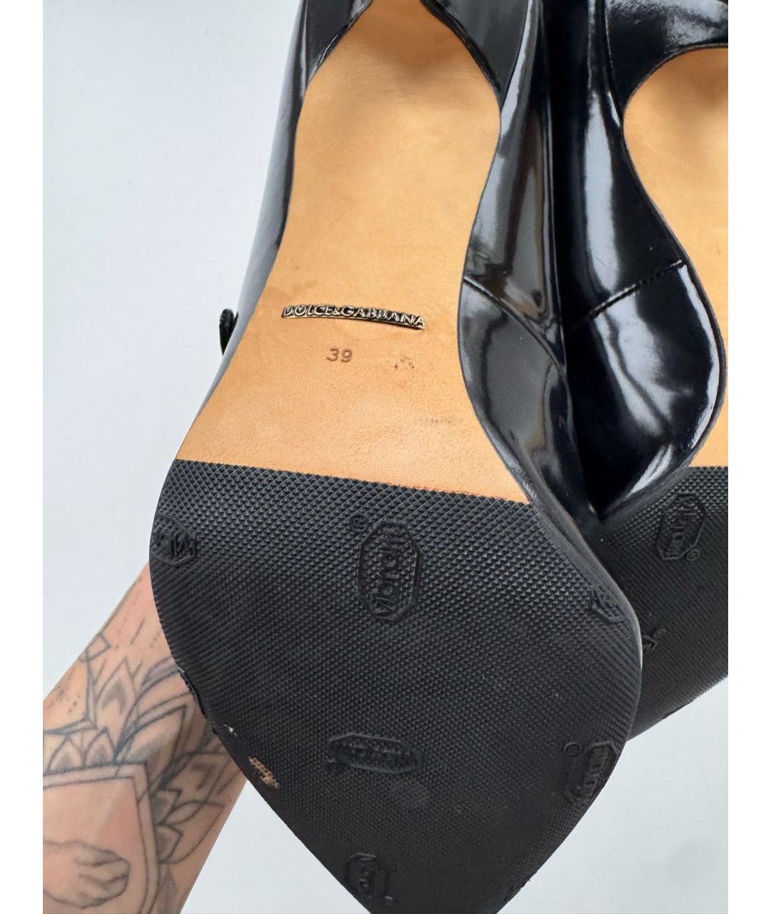 DOLCE&GABBANA Черные туфли из лакированной кожи, фото 8