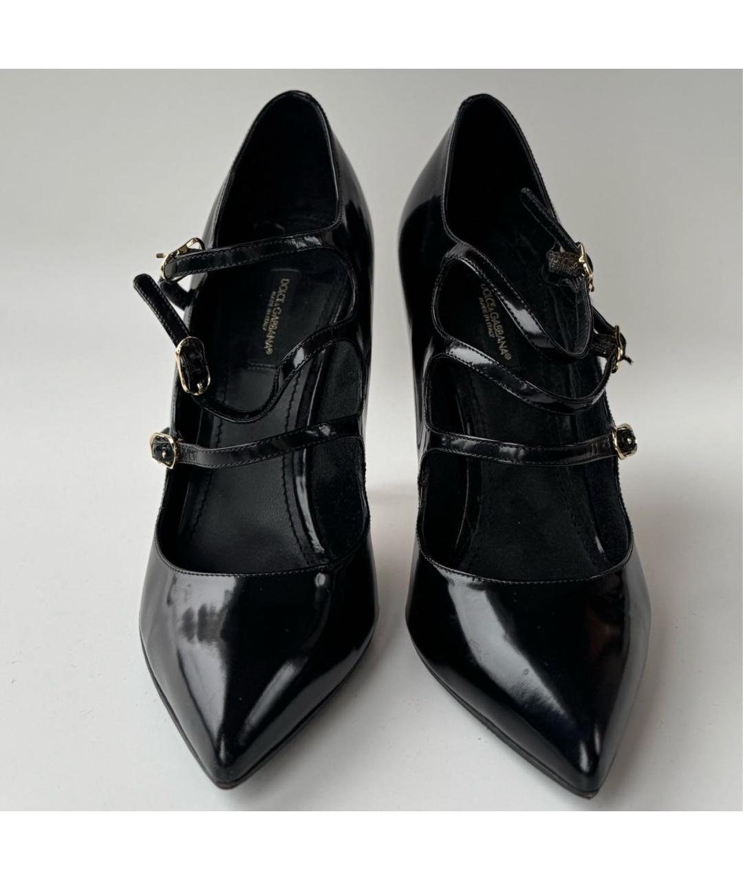 DOLCE&GABBANA Черные туфли из лакированной кожи, фото 2