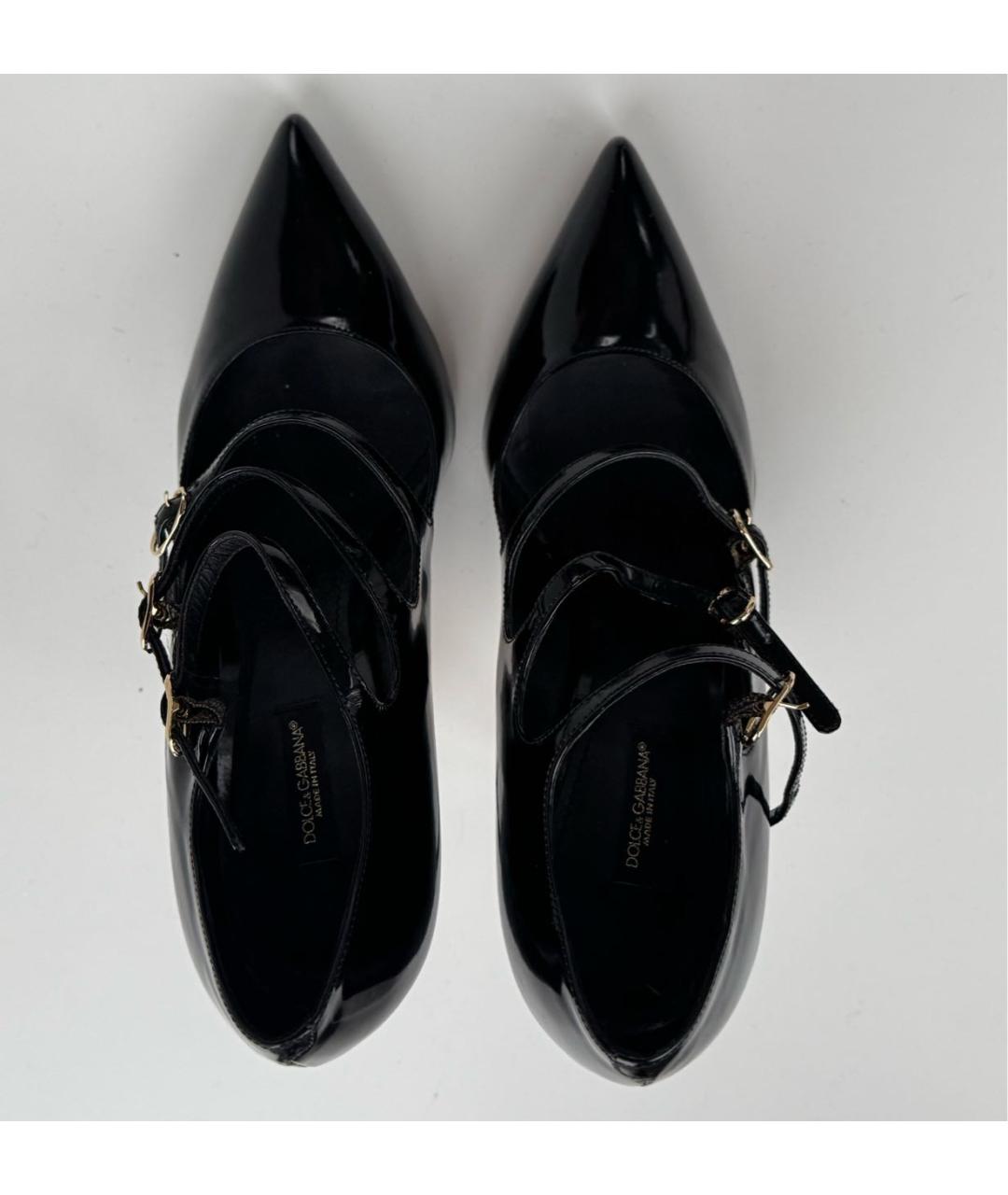 DOLCE&GABBANA Черные туфли из лакированной кожи, фото 3