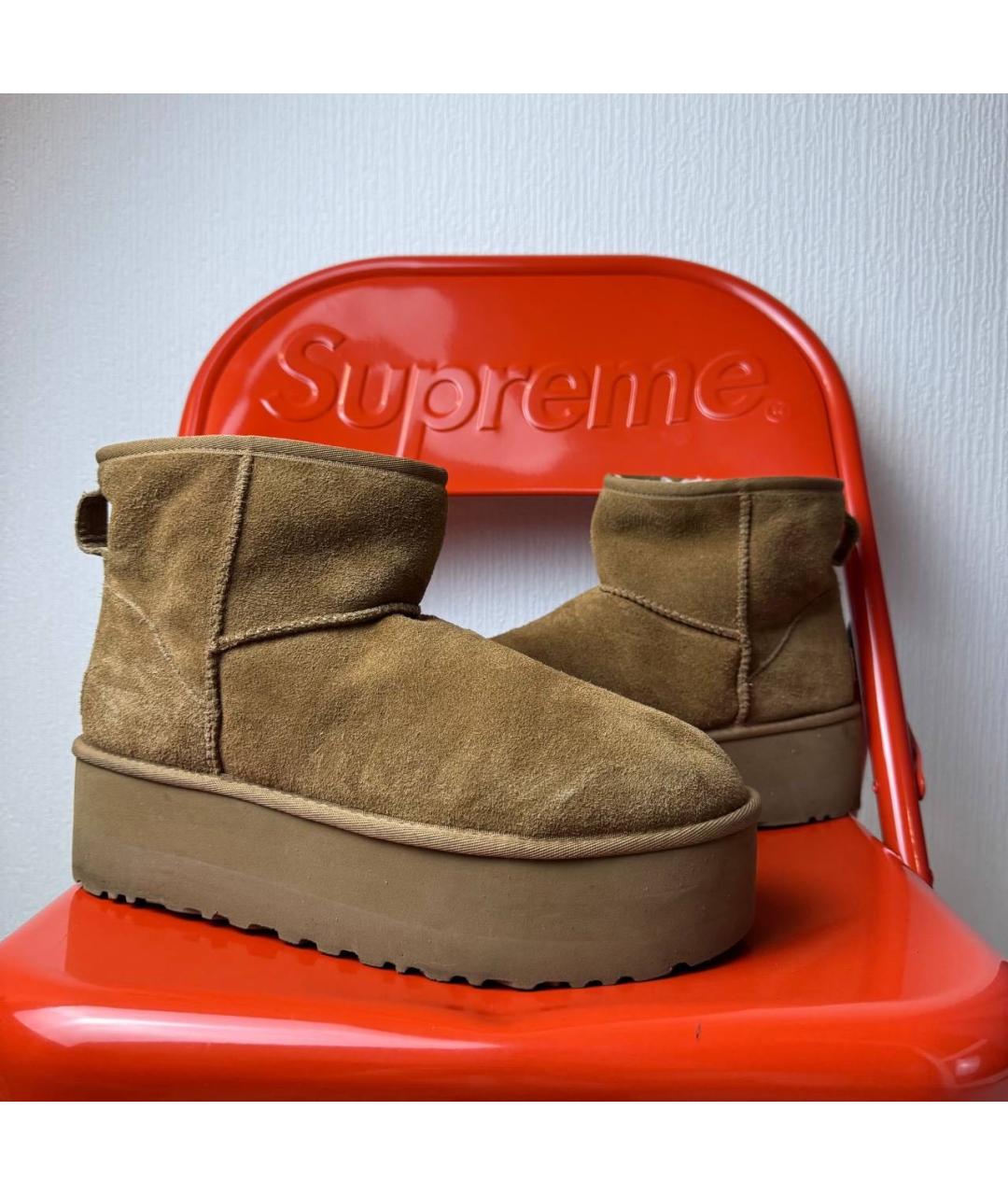 UGG AUSTRALIA Коричневые замшевые ботинки, фото 6