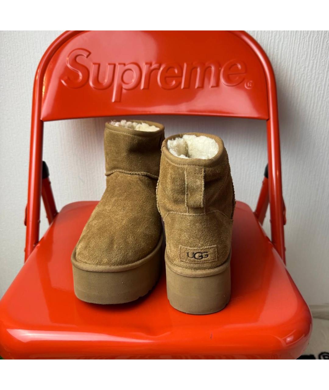 UGG AUSTRALIA Коричневые замшевые ботинки, фото 3