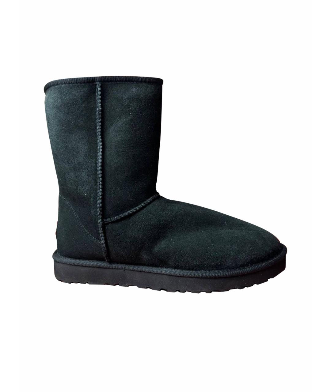 UGG AUSTRALIA Черные замшевые ботинки, фото 1