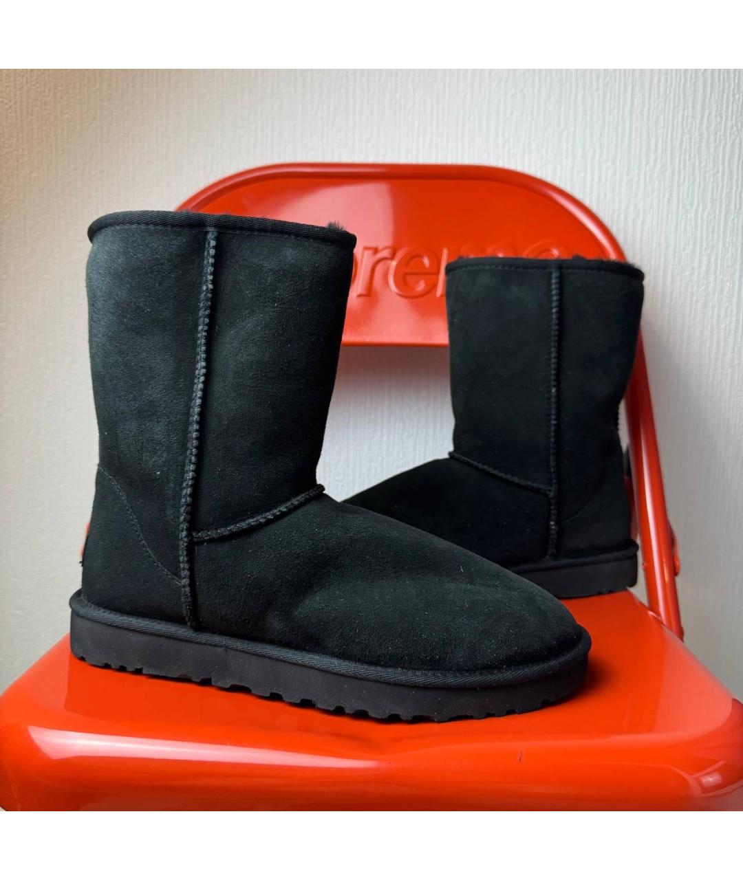 UGG AUSTRALIA Черные замшевые ботинки, фото 6