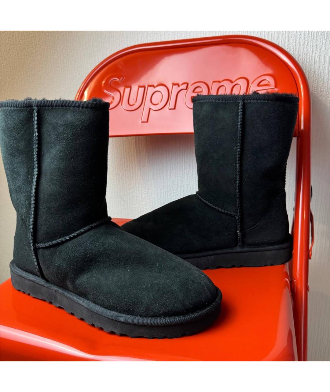 UGG AUSTRALIA Черные замшевые ботинки, фото 5