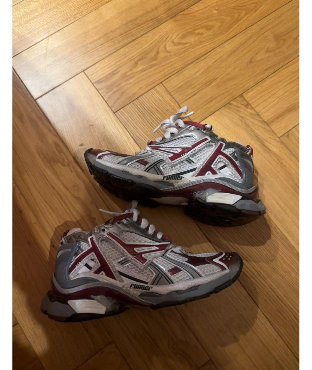 BALENCIAGA Бордовые текстильные кроссовки, фото 2