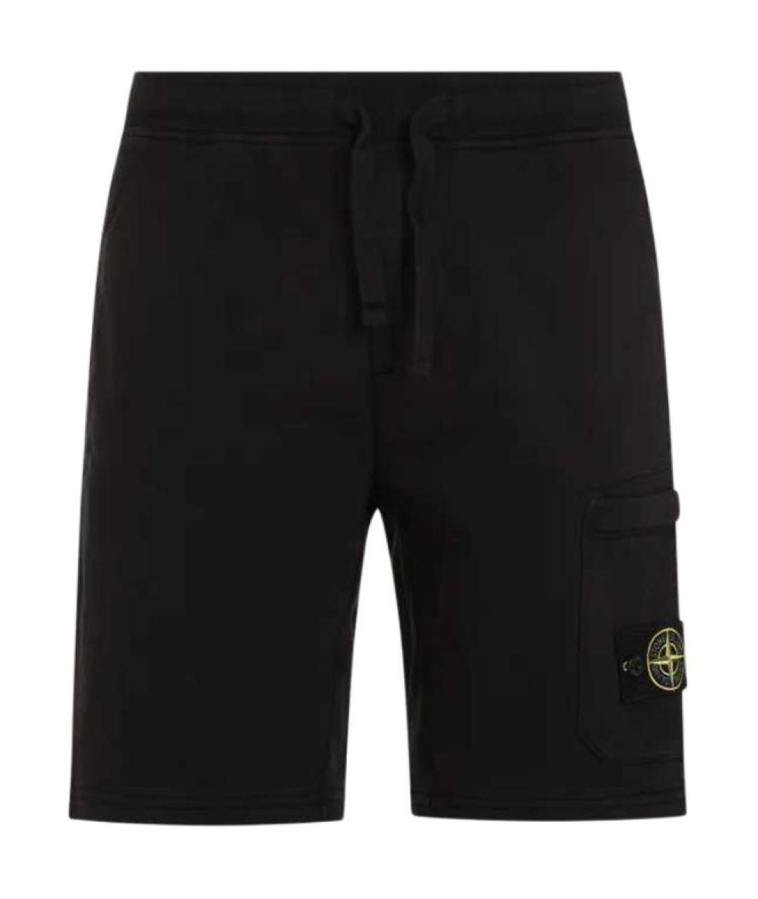 STONE ISLAND Черные шорты, фото 1