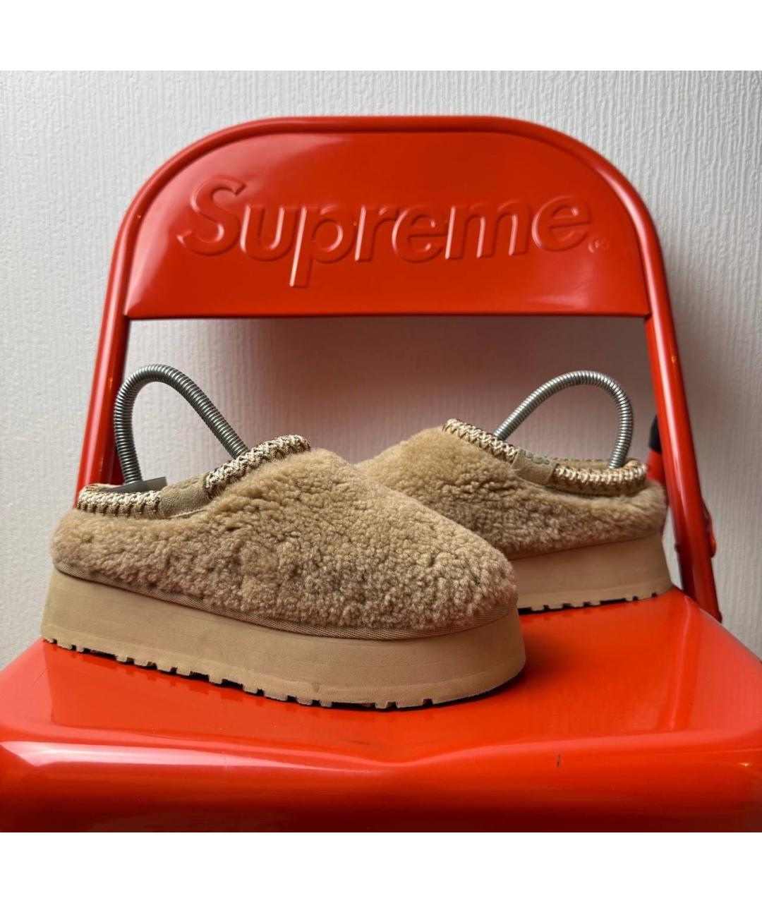 UGG AUSTRALIA Бежевые текстильные полусапоги, фото 6