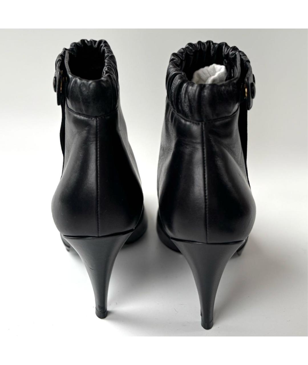 CELINE Черные кожаные ботильоны, фото 4