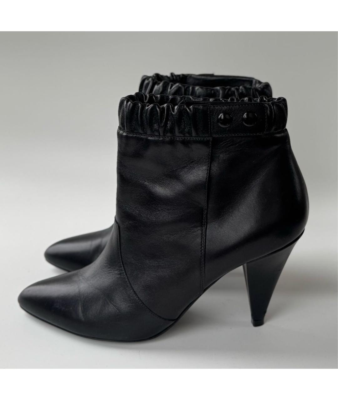 CELINE Черные кожаные ботильоны, фото 9