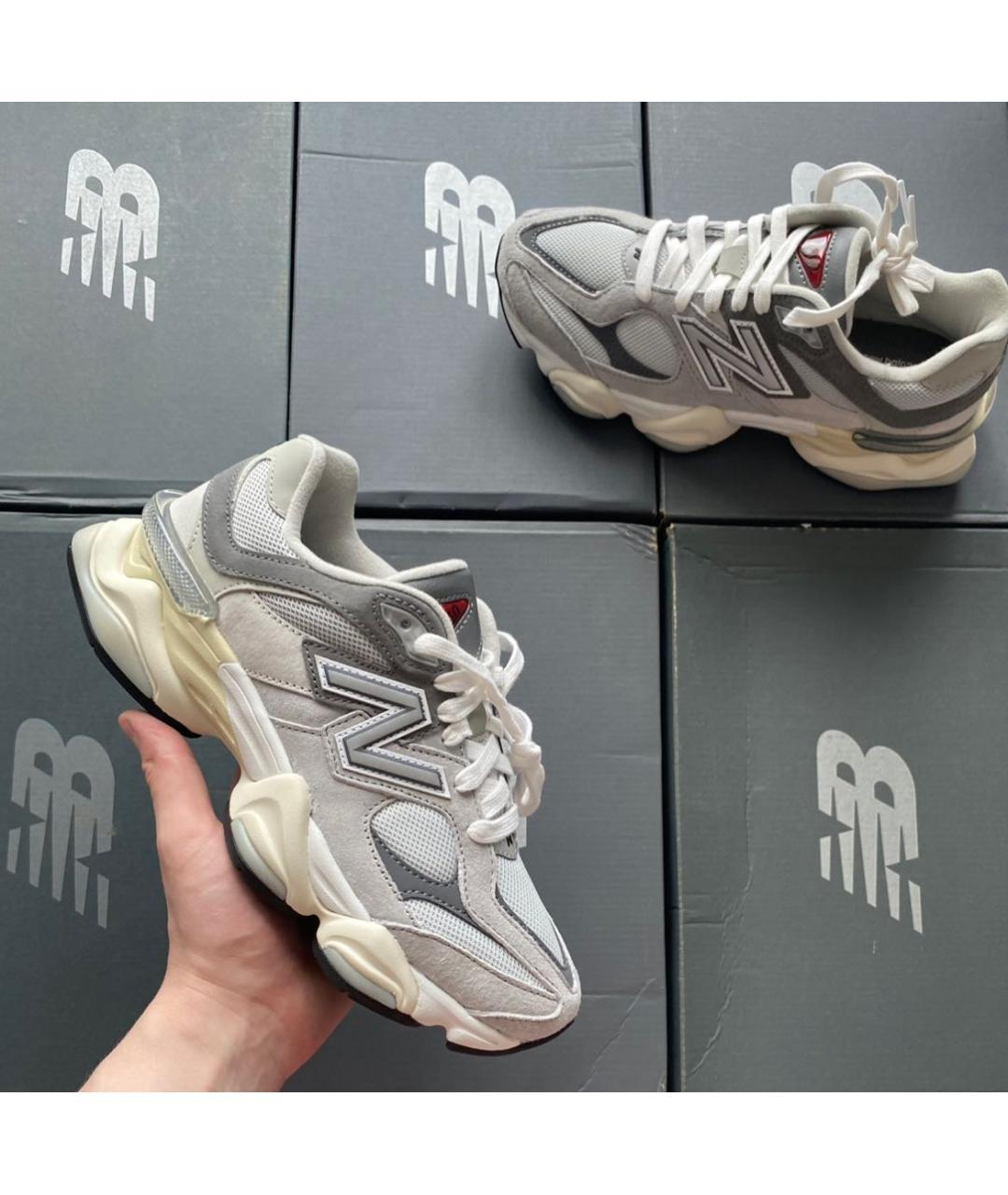 NEW BALANCE Серые замшевые низкие кроссовки / кеды, фото 8