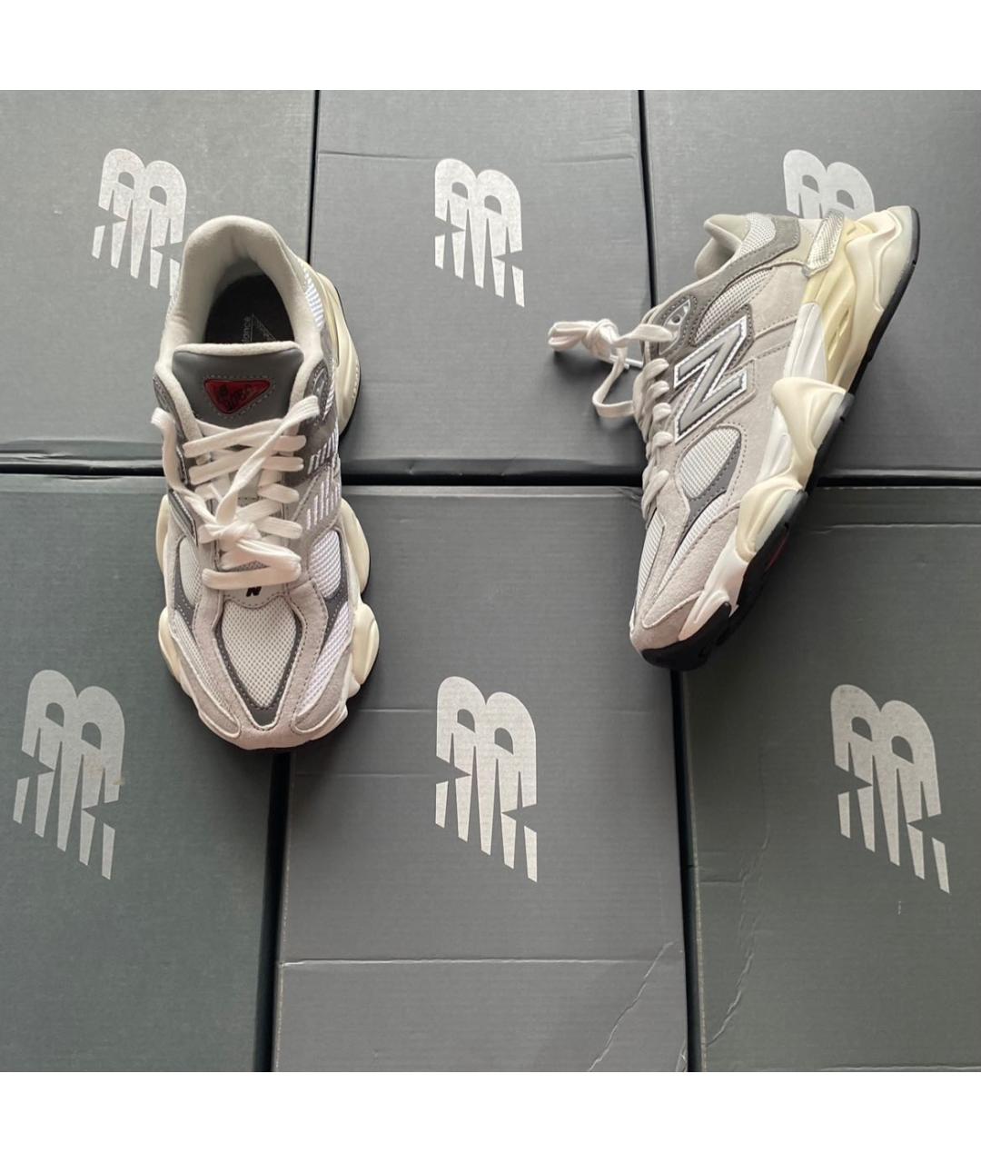 NEW BALANCE Серые замшевые низкие кроссовки / кеды, фото 3