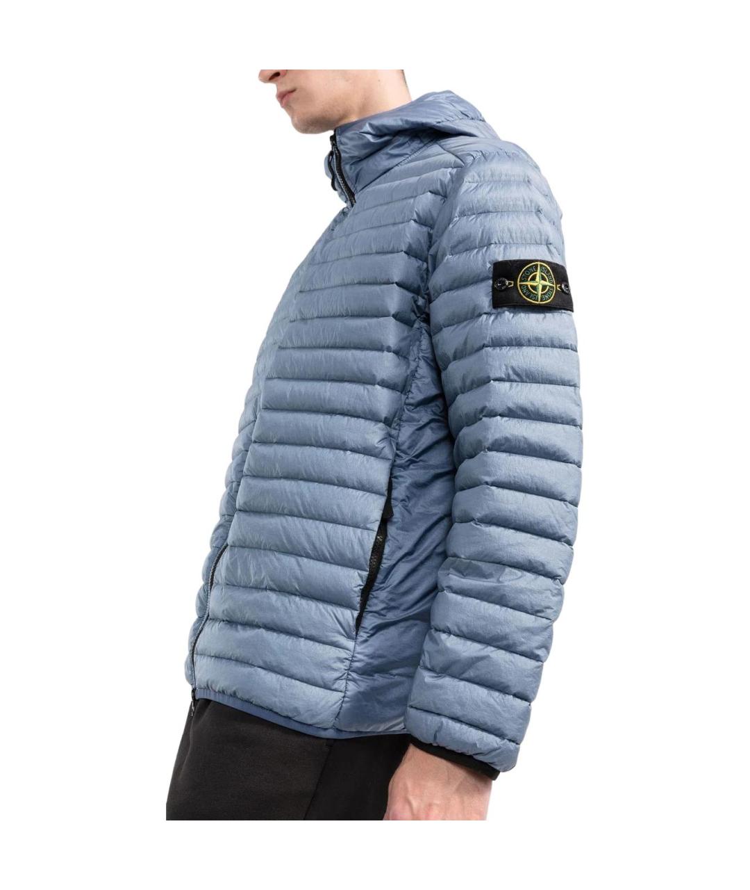 STONE ISLAND Голубая полиамидовая куртка, фото 5